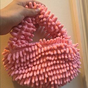 Pink Textured Handbag